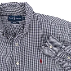 Polo Ralph Lauren Men's Medium Blake Long Sleeve Gingham Button Down Shirt Pony